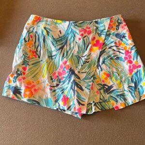 Lilly Pulitzer Tropical High Waist Shorts - Pink, Orange, Green